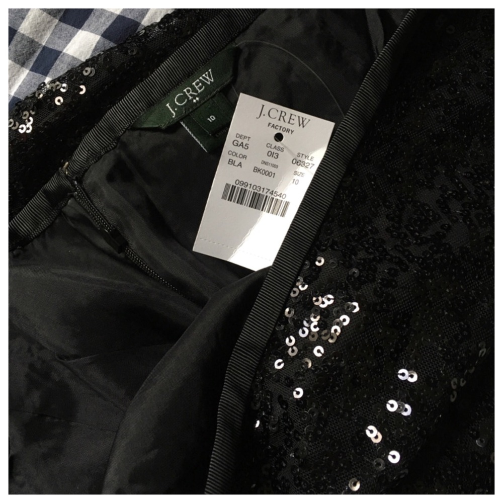 J. Crew Black Sequin Skirt - Picture 3 of 7